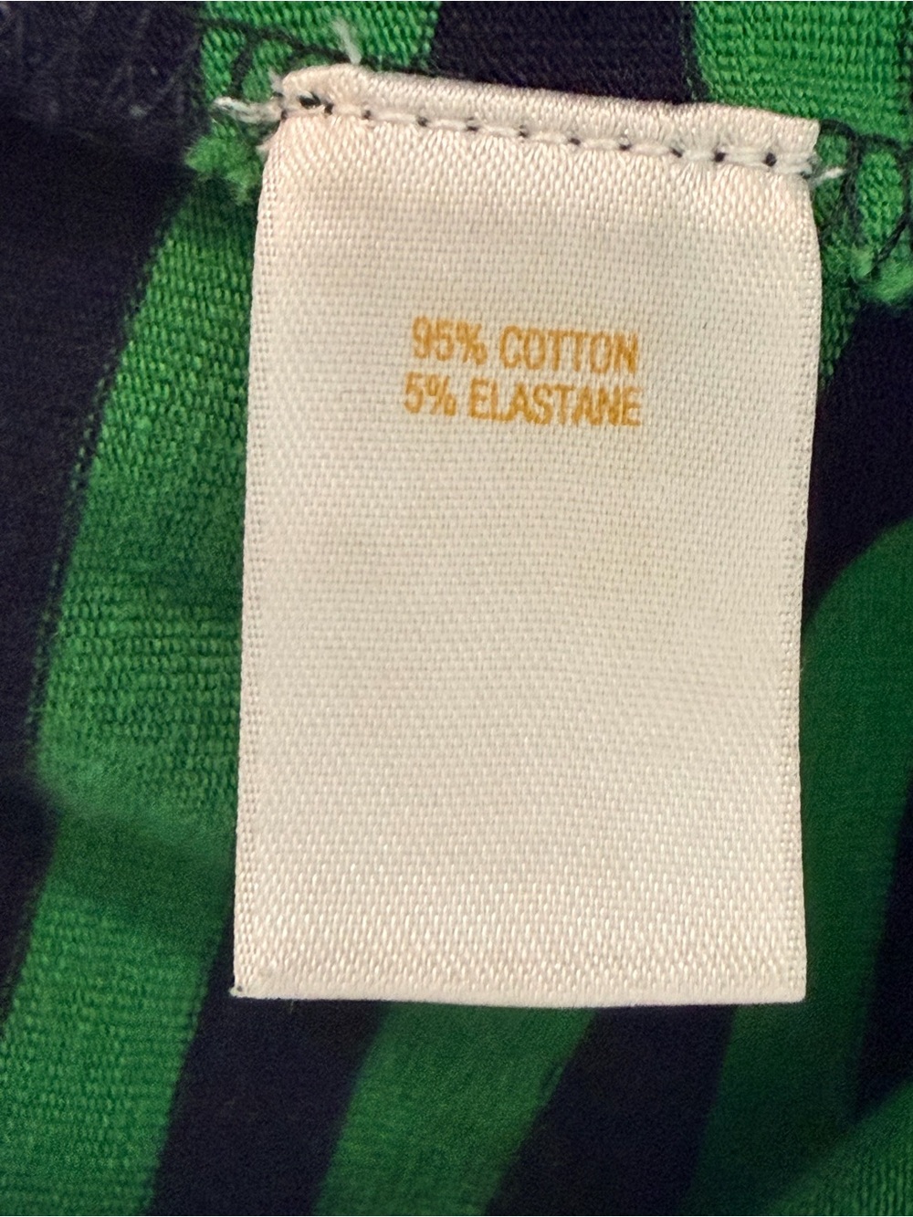 Kate Spade Navy Blue/Green Striped Top. 3/4 Sleeve. Small. - Picture 5 of 6